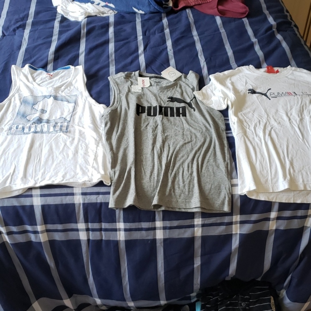 Men's medium Puma tanks (x2) and t shirt
